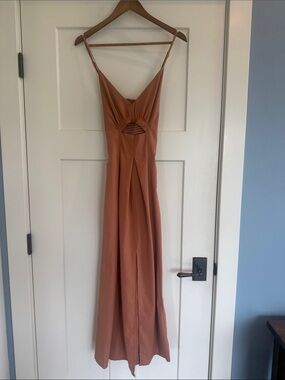 BTFBM Spaghetti Strap Cutout Maxi Dress NWT 
Rust Orange Size XL